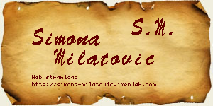 Simona Milatović vizit kartica
